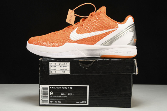 Nike Zoom Kobe VI TB Orange 454142-800