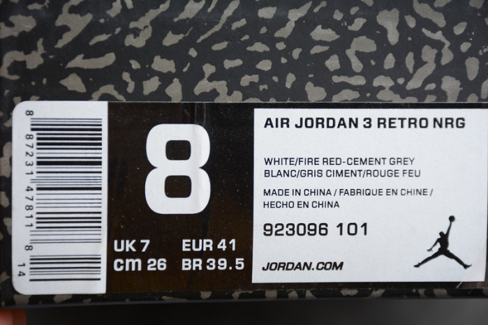 Jordan 3 Retro Free Throw Line White Cement 923096-101